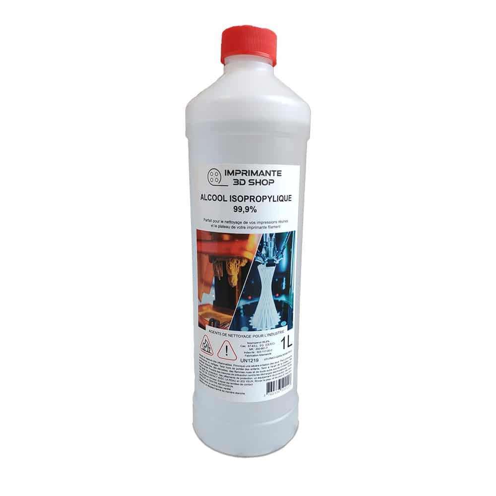 Alcool Isopropylique 99,9% pour l'impression 3d résines et filaments - Nettoyage  Imprimante 3D - Imprimante 3d Shop