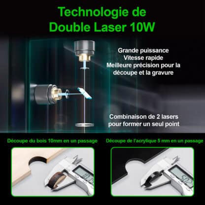 Xtool D1 Découpeuse gravure laser 10W 430 x 400 mm – Image 5